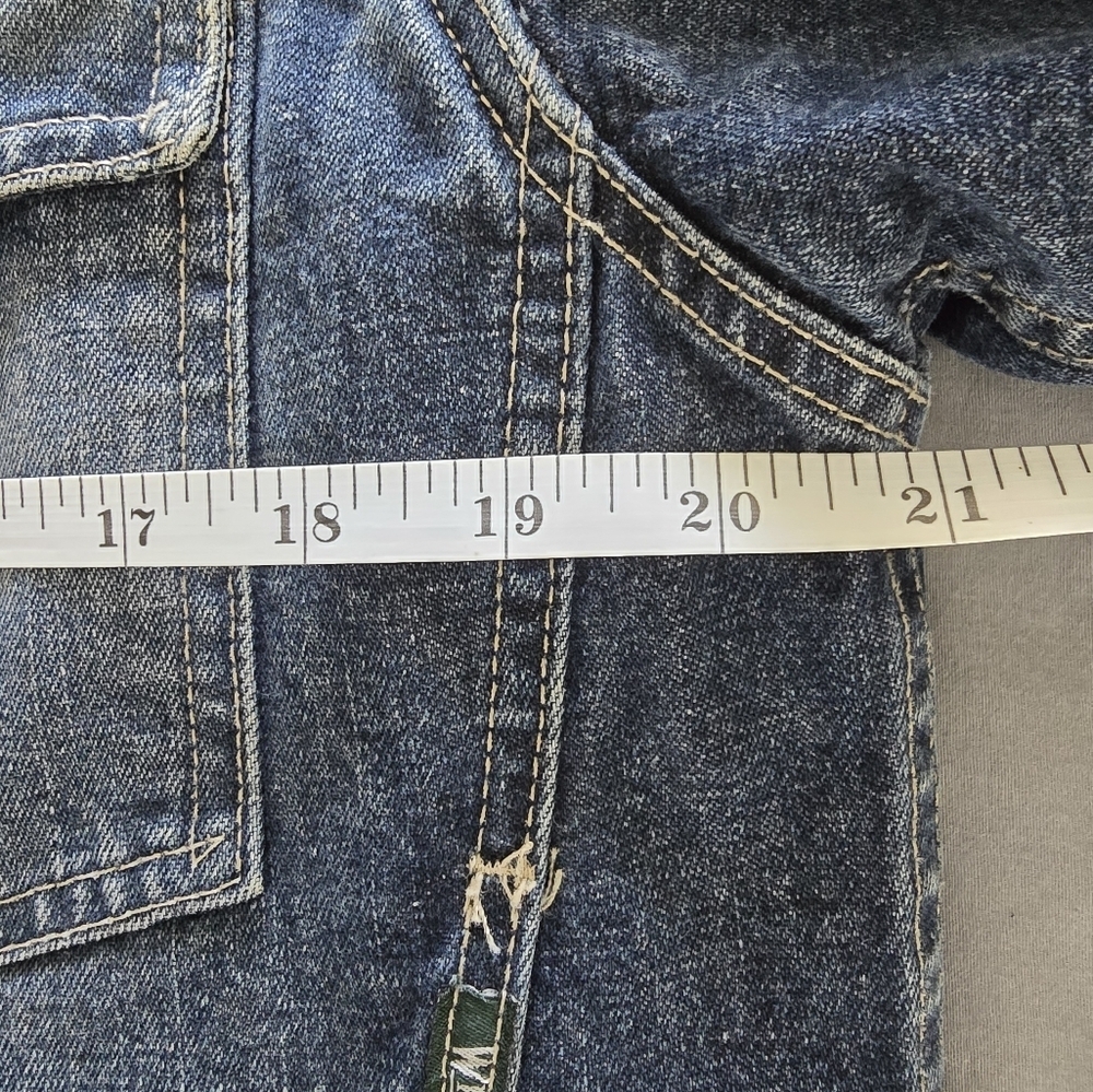 VintageWindRiver Men's Denim Jacket with Tan Corduroy Collar Size S Or Women's M - Picture 11 of 13